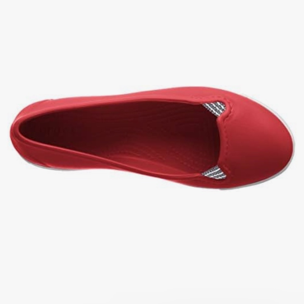 Crocs red citilane flat casual slip on shoes - Picture 5 of 11